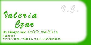 valeria czar business card